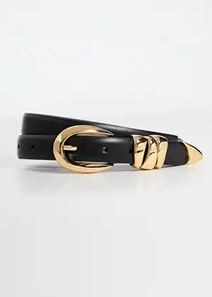 Madewell Triple Metal Keeper Gold Belt