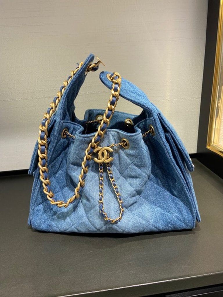 chanel-blue-denim-drawstring-bag