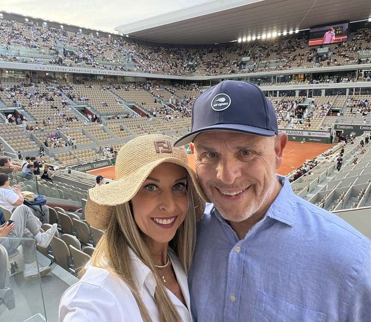 Alisa and husband at French Open