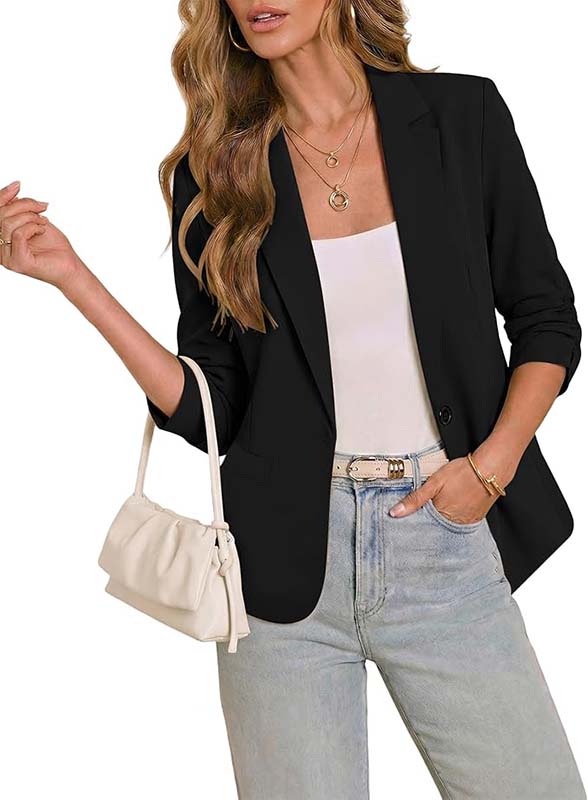 Amazon LookbookStore Blazers for Women Suit Jackets Dressy 3-4 Sleeve Blazer Business Casual Outfits for Work web Amazon LookbookStore Blazers for Women Suit Jackets Dressy 3-4 Sleeve Blazer Business Casual Outfits for Work